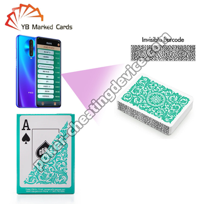 Copag Elite 100% di plastica Casinò codice a barre Marcato Deck Verde Single Deck