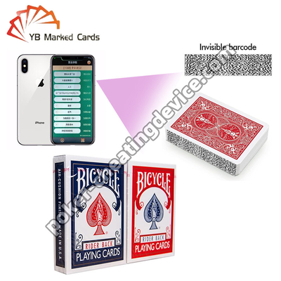 Bicycle Rider Back Professional Side Barcode Carte contrassegnate