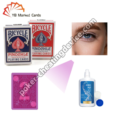 Bicicletta Pinochle Invisible Ink Poker Card Per Lenti a Contatto Luminose