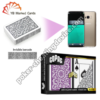 Carte Segnate Copag 1546 con Codice a Barre, Indice Jumbo, Viola/Grigio, Set Doppio Mazzo