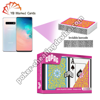 Carte Segnacarte Copag Neoteric con Codice a Barre Indice Jumbo Rosa / Giallo Set Doppio Mazzo