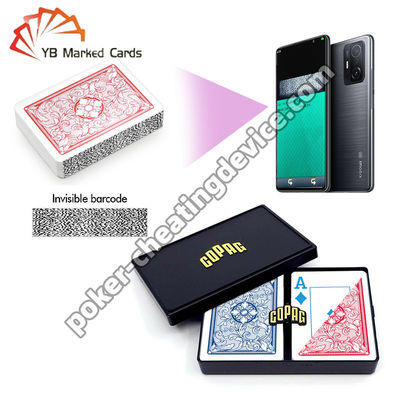 Mazzi Copag Legacy con codice a barre a 4 colori, indici grandi, blu/rosso, doppio mazzo