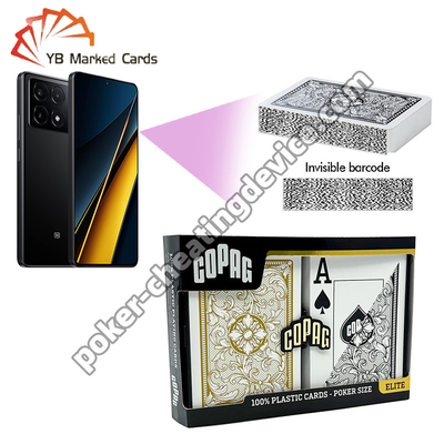 Set doppio di carte da gioco Copag Legacy Barcode Indice Jumbo Nero/Oro