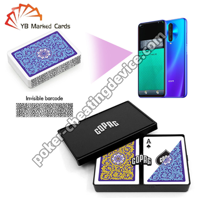 Copag Neoteric Barcode Carte Marcate Regolare Indice Blu / Giallo Doppio Deck Set