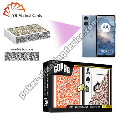 Copag 1546 Barcode Poker Jumbo Index Set doppio mazzo arancione / marrone