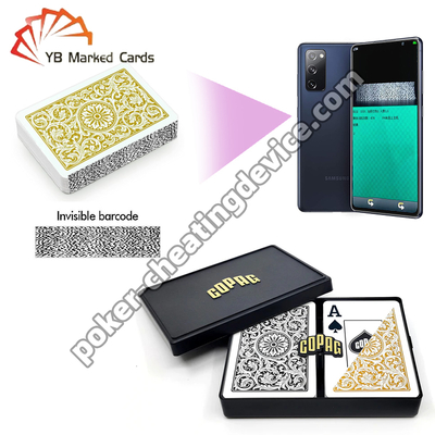 Copag 1546 Carte Segnate con Codice a Barre Indice Jumbo Nero/Oro Set Doppio Mazzo