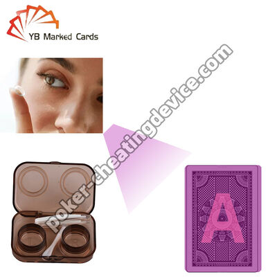 Lenti a contatto infrarossi a inchiostro invisibile per schede luminose