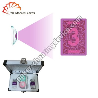 Lenti a contatto a inchiostro luminoso per carte marcate a infrarossi